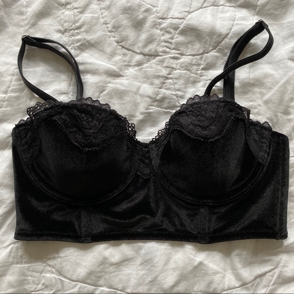 Victoria's Secret Other - VICTORIA’S SECRET VELVET BUSTIER BRA BRAND NEW 32B